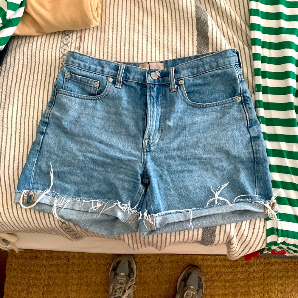 Everlane cut off denim shorts